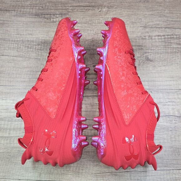 Under Armour Blur Smoke Suede 2.0 MC Men's 15 Red Football Cleats (3027978-600) - Picture 6 of 9